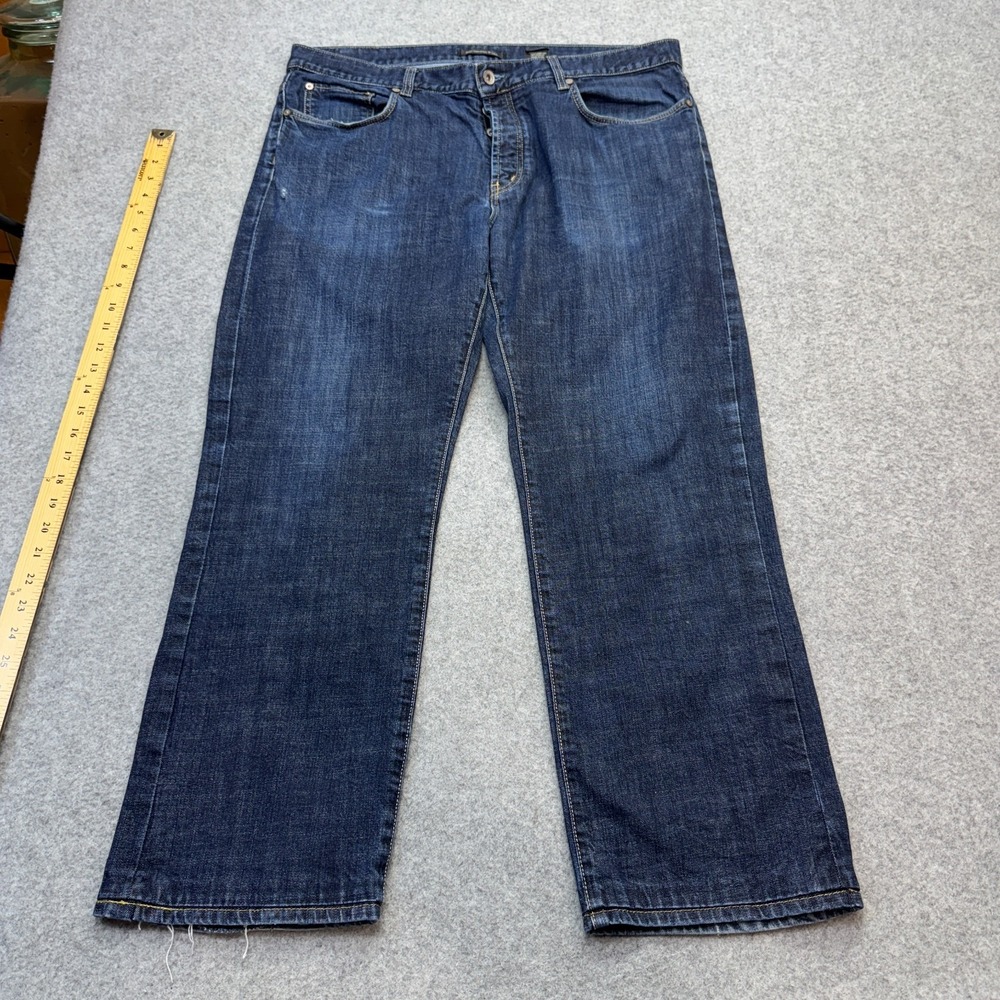John Varvatos USA Men's Jeans Blue Denim Straight Leg Button Fly 36x27